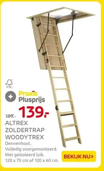 Praxis ALTREX ZOLDERTRAP WOODYTREX aanbieding