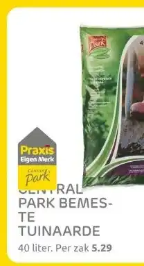Praxis Park CENTRAL PARK BEMES- TE TUINAARDE aanbieding