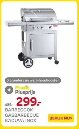 Praxis BARBECOOK GASBARBECUE KADUVA INOX aanbieding