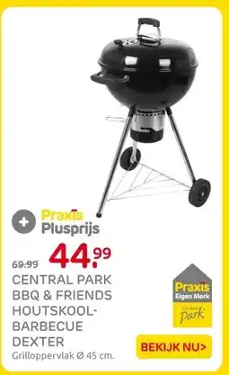 Praxis CENTRAL PARK BBQ & FRIENDS HOUTSKOOL- BARBECUE DEXTER aanbieding