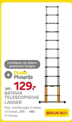 Praxis BATAVIA TELESCOPISCHE LADDER aanbieding