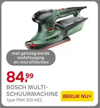 Praxis BOSCH MULTI- SCHUURMACHINE aanbieding