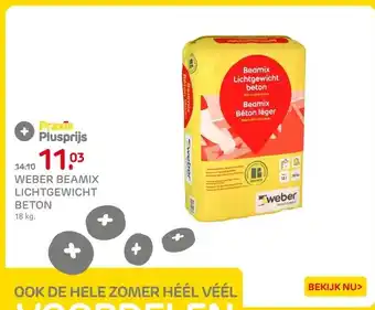 Praxis WEBER BEAMIX LICHTGEWICHT BETON aanbieding