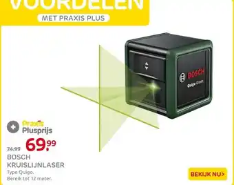 Praxis BOSCH KRUISLIJNLASER aanbieding