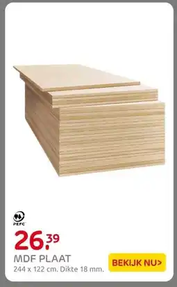 Praxis MDF PLAAT aanbieding