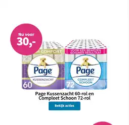 Plein.nl Page Kussenzacht 60-rol en Compleet Schoon 72 rol aanbieding