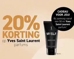 Mooi parfumerie 20% KORTING op Yves Saint Laurent parfums aanbieding