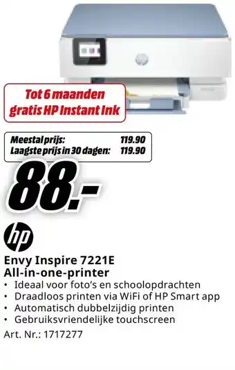 MediaMarkt Envy Inspire 7221E All-in-one-printer aanbieding