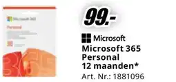 MediaMarkt Microsoft 365 Personal 12 maanden aanbieding
