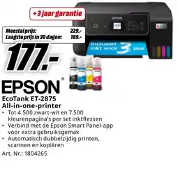 MediaMarkt EPSON EcoTank ET-2875 All in one-printer aanbieding
