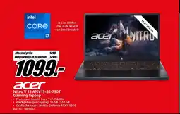 MediaMarkt acer Nitro V 15 ANV15-52-750T Gaming laptop aanbieding