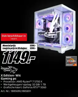 MediaMarkt X Edition- Wit Gaming pc aanbieding
