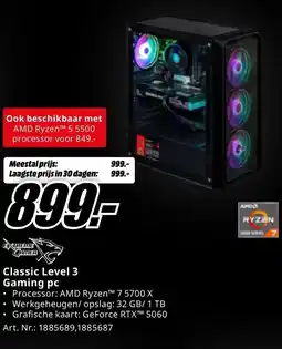 MediaMarkt Classic Level 3 Gaming pc aanbieding
