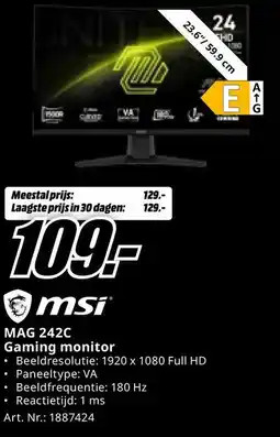 MediaMarkt MAG 242C Gaming monitor aanbieding