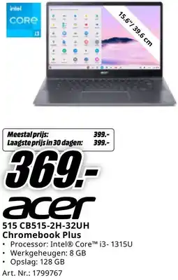 MediaMarkt acer CB515 - 2H - 32UH Chromebook Plus aanbieding