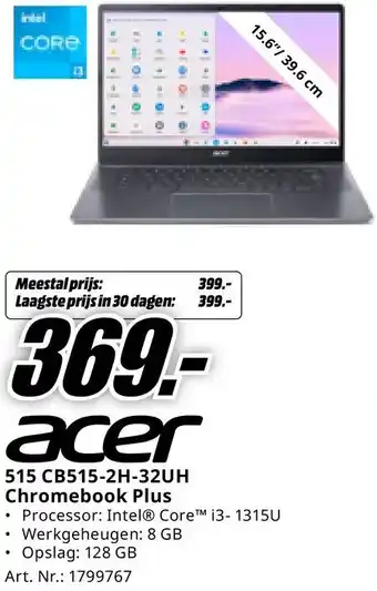 MediaMarkt acer CB515 - 2H - 32UH Chromebook Plus aanbieding