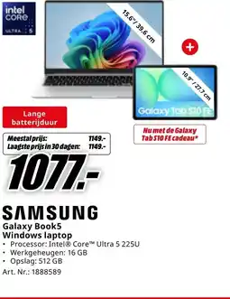 MediaMarkt SAMSUNG Galaxy Book5 Windows laptop aanbieding