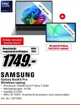 MediaMarkt SAMSUNG Galaxy Book5 Pro Windows laptop aanbieding