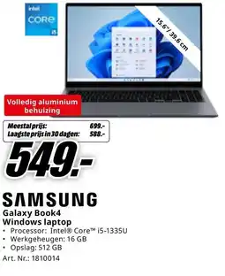 MediaMarkt SAMSUNG Galaxy Book4 Windows laptop aanbieding