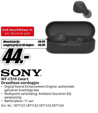 MediaMarkt SONY aanbieding