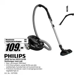 MediaMarkt PHILIPS 3000 Series XD3112/09 Stofzuiger met zak aanbieding