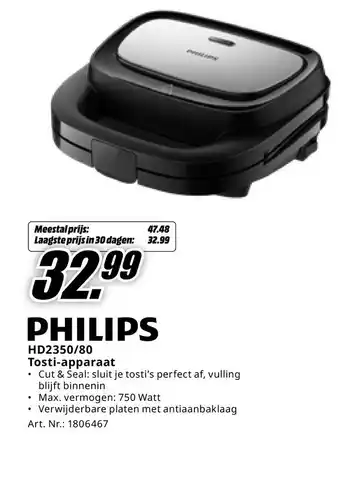 MediaMarkt PHILIPS Tosti apparaat aanbieding