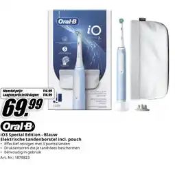 MediaMarkt Oral-B i03 Special Edition Blauw Elektrische tandenborstel incl. pouch aanbieding