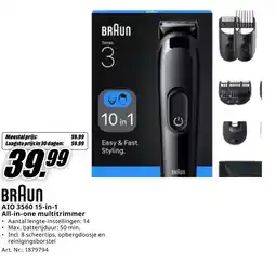MediaMarkt BRAUN AIO 3560 15 in 1 All-in-one multitrimmer aanbieding