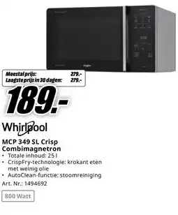 MediaMarkt Whirlpool MCP 349 SL Crisp Combimagnetron aanbieding