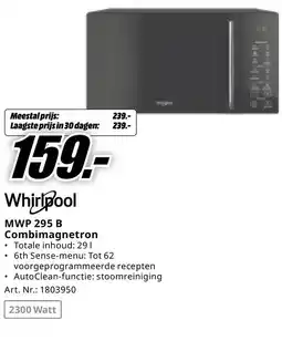 MediaMarkt Whirlpool MWP 295 B Combimagnetron aanbieding