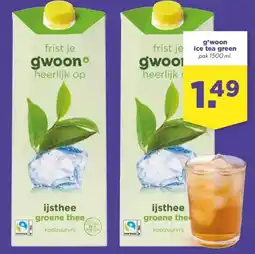 MCD Supermarkt g'woon ice tea green aanbieding
