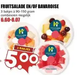MCD Supermarkt FRUITSALADE EN/OF BAVAROISE aanbieding