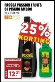 MCD Supermarkt PASSOA PASSION FRUITS OF PISANG AMBON aanbieding