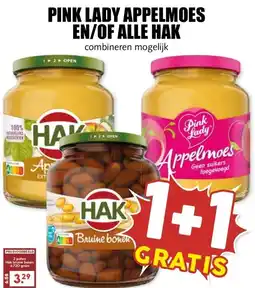 MCD Supermarkt PINK LADY APPELMOES EN/OF ALLE HAK aanbieding