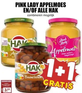 MCD Supermarkt PINK LADY APPELMOES EN/OF ALLE HAK aanbieding
