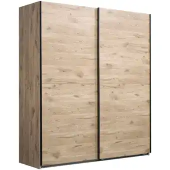 Leen Bakker Schuifdeurkast Dex - eikenkleur - 198x180x64 cm aanbieding