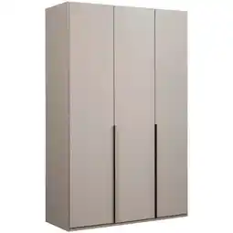 Leen Bakker Kledingkast Milaan 3-deurs - kiezel - 208x135x58 cm aanbieding