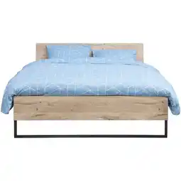 Leen Bakker Bed Dex - eikenkleur - 140x200 cm aanbieding