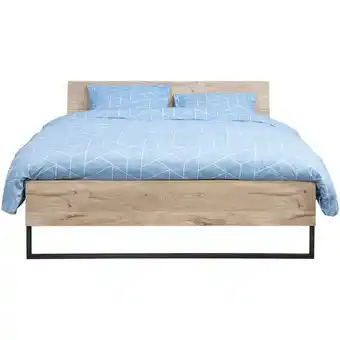 Leen Bakker Bed Dex - eikenkleur - 140x200 cm aanbieding