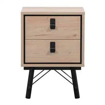Leen Bakker Nachtkastje Kansas - eikenkleur - 60x44x40 cm aanbieding