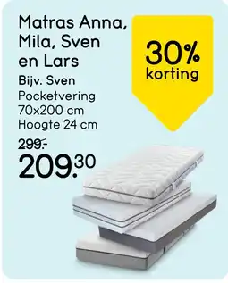 Leen Bakker Matras Anna, Mila, Sven en Lars aanbieding