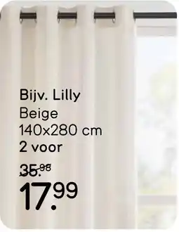 Leen Bakker Gordijn Lilly aanbieding