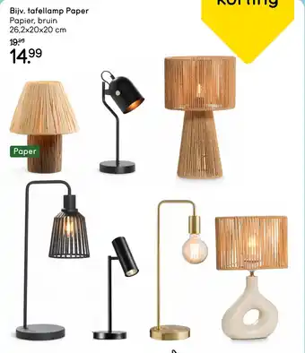 Leen Bakker Tafellamp Paper aanbieding