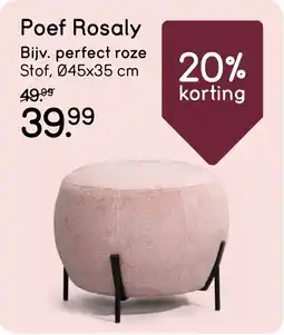 Leen Bakker Poef Rosaly perfect roze aanbieding
