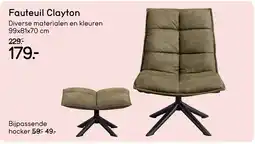 Leen Bakker Fauteuil Clayton aanbieding