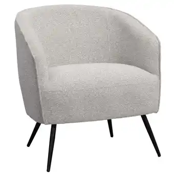 Leen Bakker Fauteuil Carlton - bouclé stof - lichtgrijs aanbieding