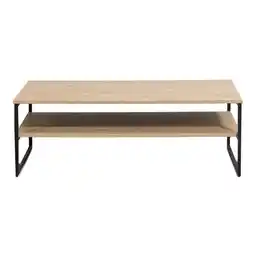 Leen Bakker Salontafel Lucca met plateau - naturelkleur - 40x118x67 cm aanbieding