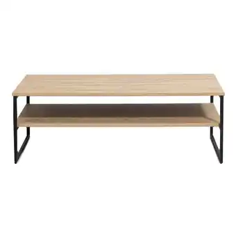 Leen Bakker Salontafel Lucca met plateau - naturelkleur - 40x118x67 cm aanbieding