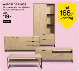 Leen Bakker Woonserie Lucca salontafel met plateau aanbieding