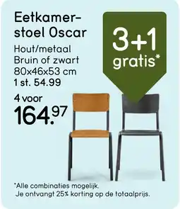 Leen Bakker Eetkamerstoel Oscar aanbieding